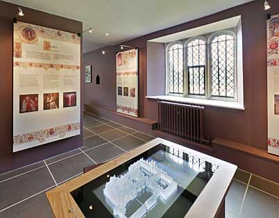 The exhibition room in the Knole visitor centre